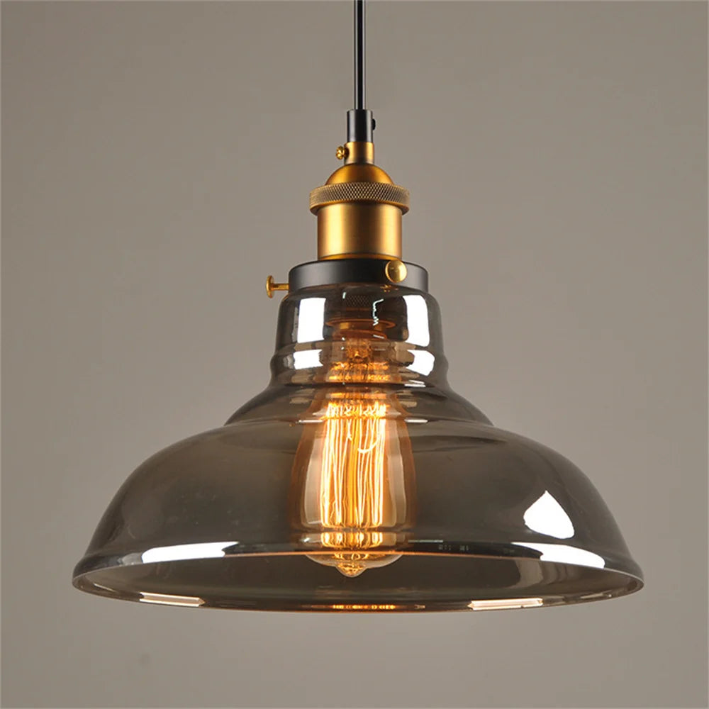 Vintage Glass Pendant Chandelier